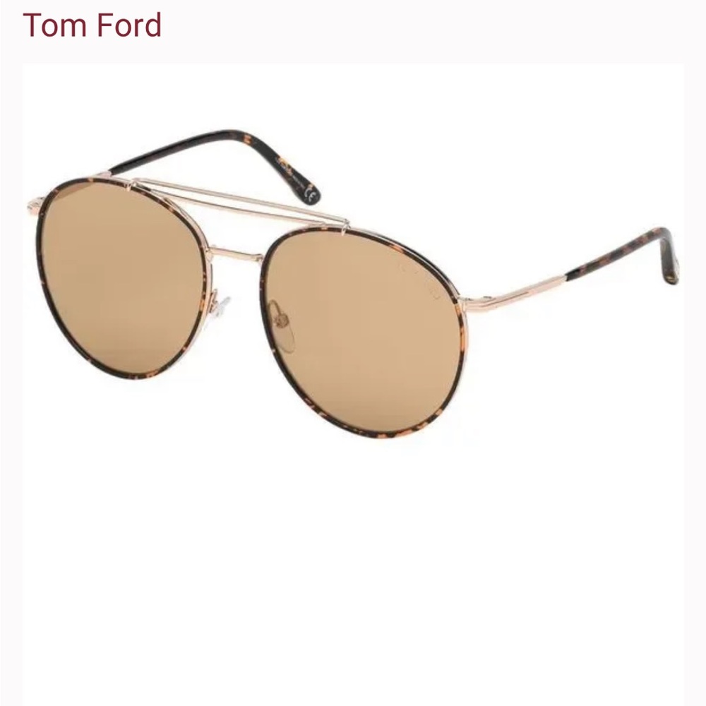 TOM FORD Havana Wesley Aviators - New with Case